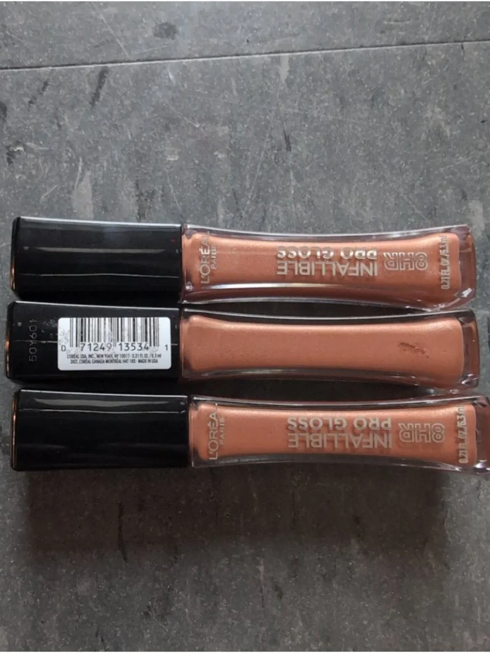 L'Oreal Paris Infallible 8 HR Pro Gloss, Dulce De Leche 825, 0.21 fl oz 3 pack